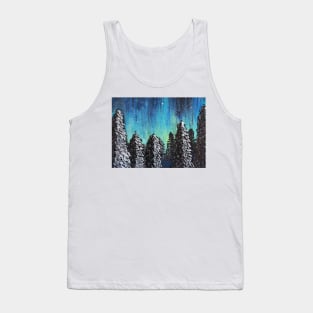 Northern Lights Pine Trees Tank Top